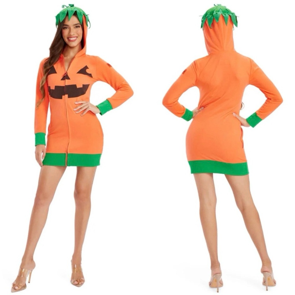 Tipsy Elves Orange and Green Pumpkin Costume